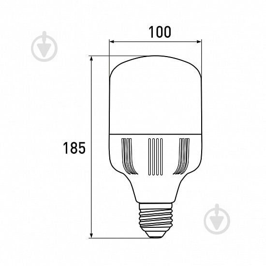 Лампа світлодіодна Eurolamp Plastic 30 Вт T100 матова E27 220 В 4000 К LED-HP-30274(P) - фото 3