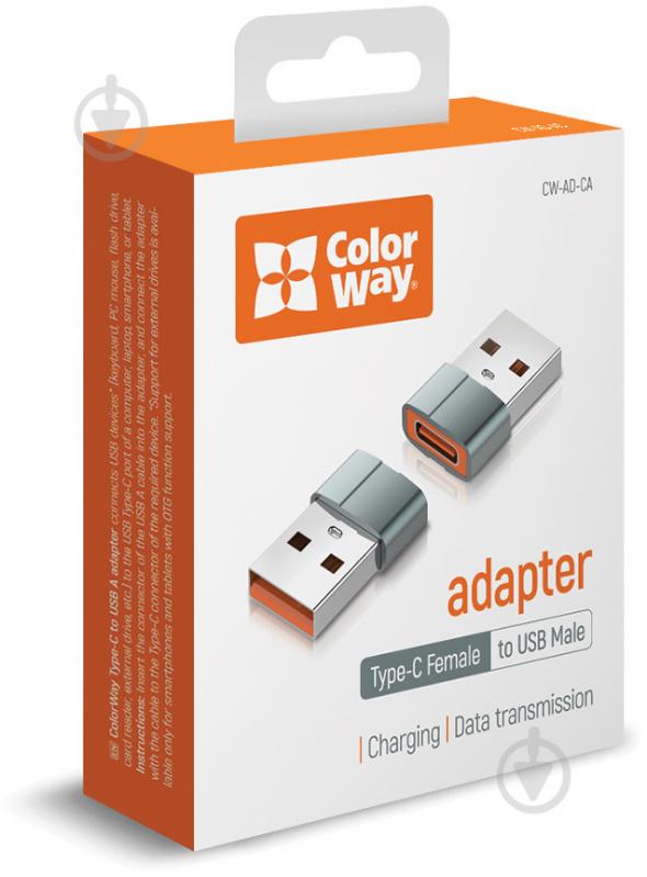 Перехідник ColorWay Type-C to USB-A (CW-AD-CA) сріблястий (CW-AD-CA) - фото 12