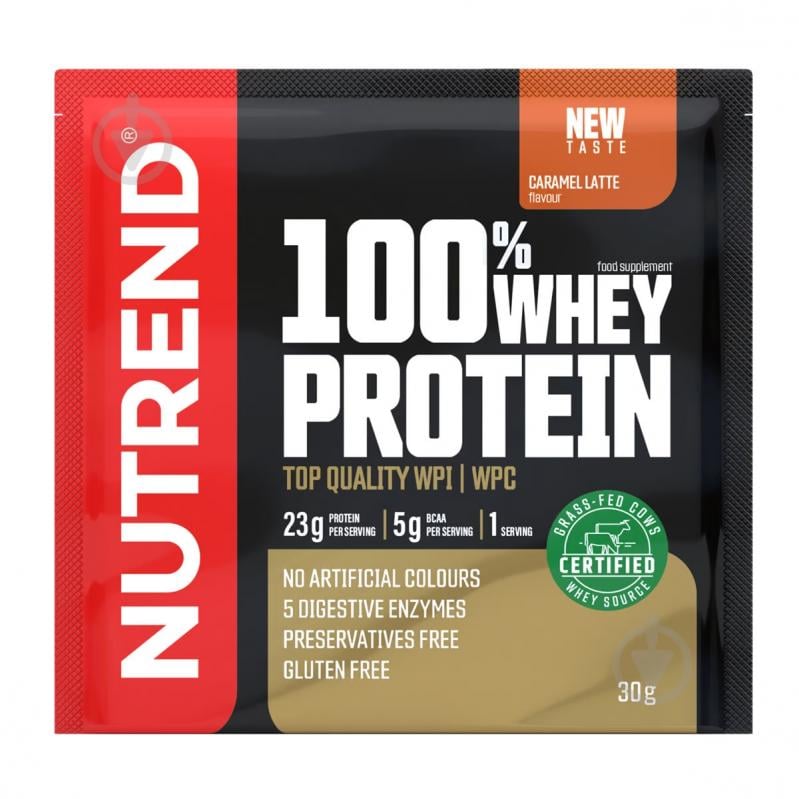 Протеин NUTREND 100% WHEY PROTEIN карамель 30 г - фото 1
