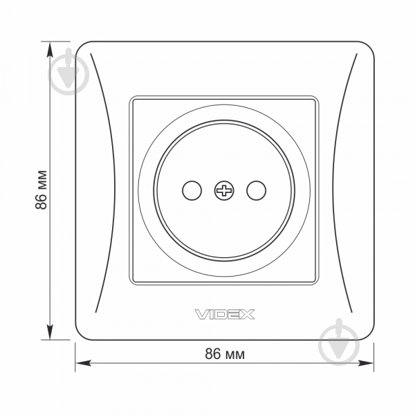 Розетка без заземления Videx Binera IP20 кремовый VF-BNSK1-CR - фото 4