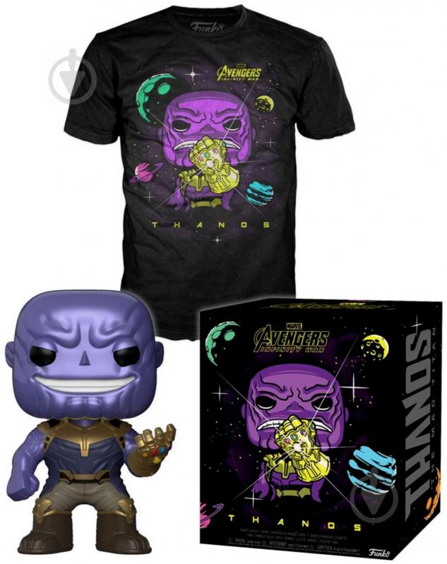 Набор подарочный Funko POP Фигурка+Футболка Infinity War: Thanos (L) 33456 (FUN25514) - фото 1