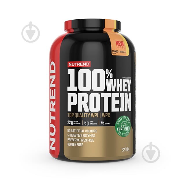 Протеїн NUTREND 100% WHEY PROTEIN ванільний 2250 г - фото 1