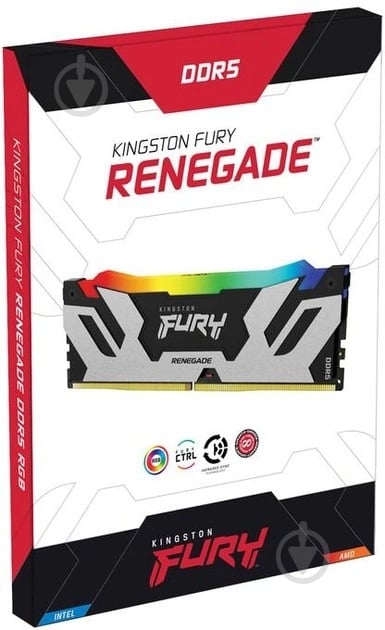Оперативная память Kingston DDR5 SDRAM 96 GB (2x48GB) 6000 MHz (KF560C32RSAK2-96) Fury Renegade RGB - фото 5 Оперативная память Kingston DDR5 SDRAM 96 GB (2x48GB) 6000 MHz (KF560C32RSAK2-96) Fury Renegade RGB - фото 5
