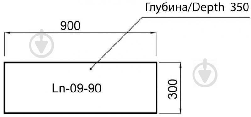 Тумба навесная Aqua Rodos Link LN-09-90 белый - фото 3