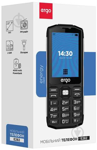 Мобільний телефон Ergo E282 Dual Sim black E282 Black - фото 8