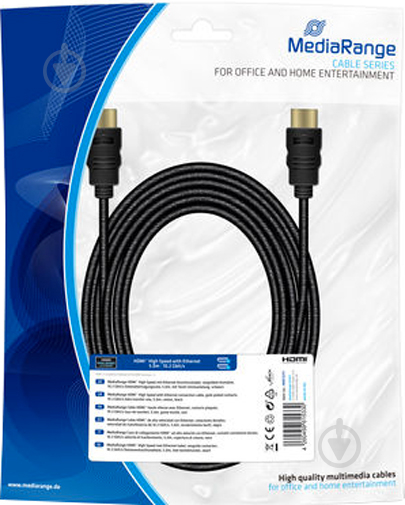 Кабель MediaRange HDMI-HDMI MRCS211 5 м черный (MRCS211) - фото 1