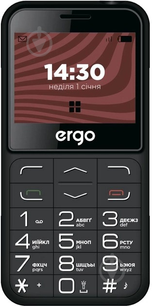 Мобільний телефон Ergo R231 Dual Sim black R231 Black - фото 2