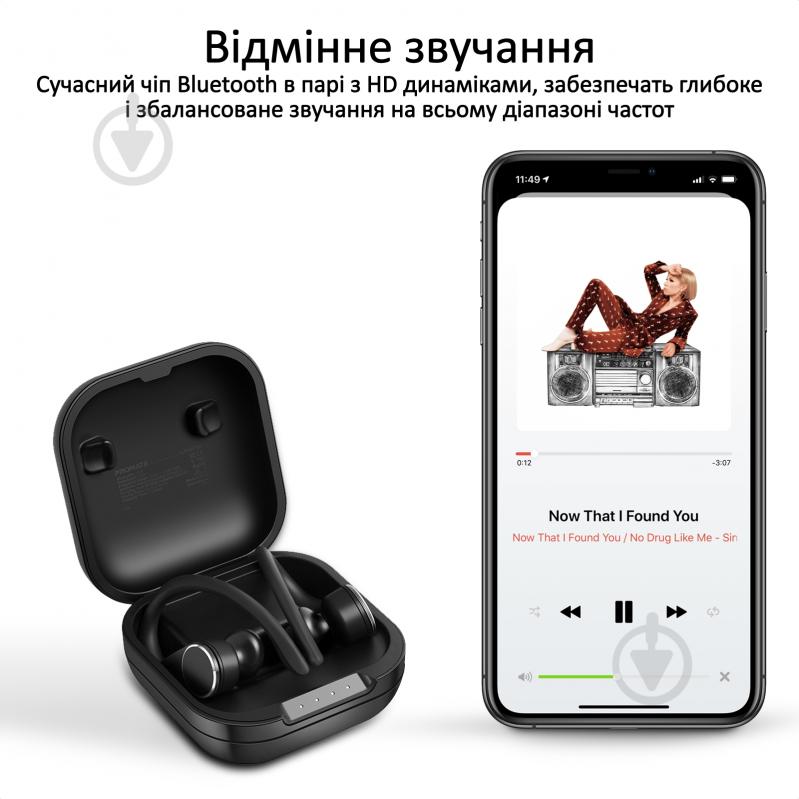 Наушники Promate Liberty Bluetooth 5 black (liberty.black) - фото 3