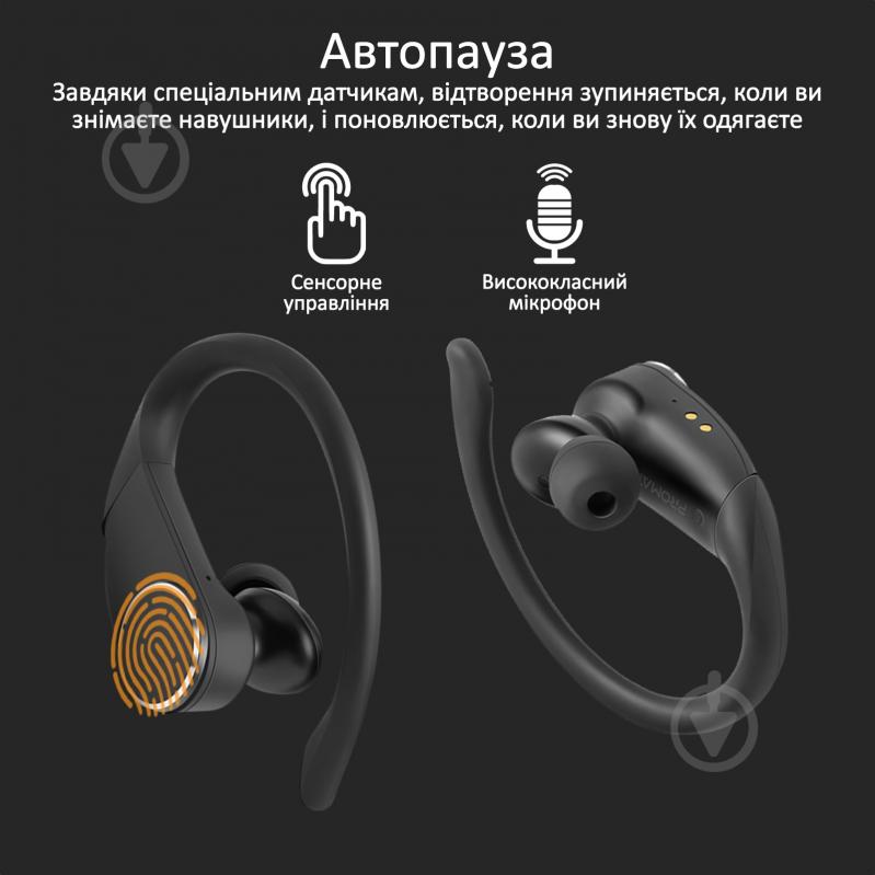Наушники Promate Liberty Bluetooth 5 black (liberty.black) - фото 4