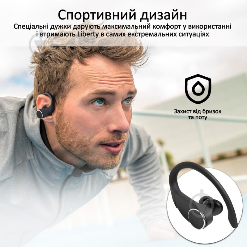 Наушники Promate Liberty Bluetooth 5 black (liberty.black) - фото 7