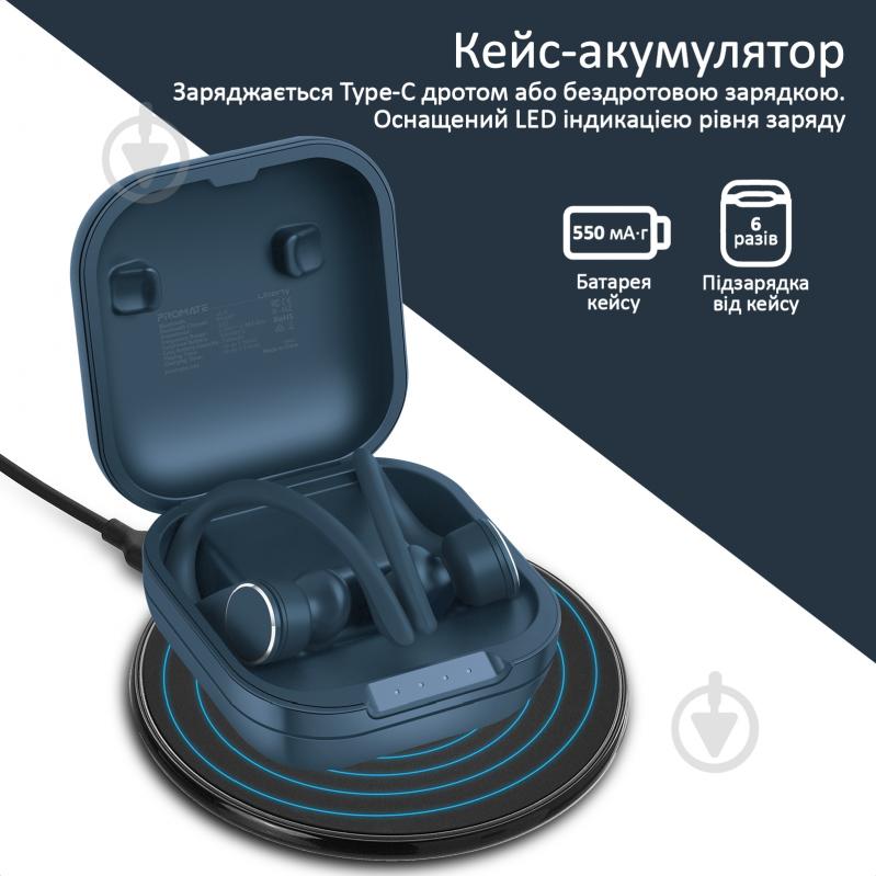 Навушники Promate Liberty Bluetooth 5 blue (liberty.blue) - фото 6