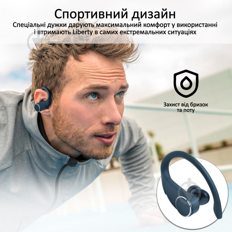 Навушники Promate Liberty Bluetooth 5 blue (liberty.blue) - фото 7