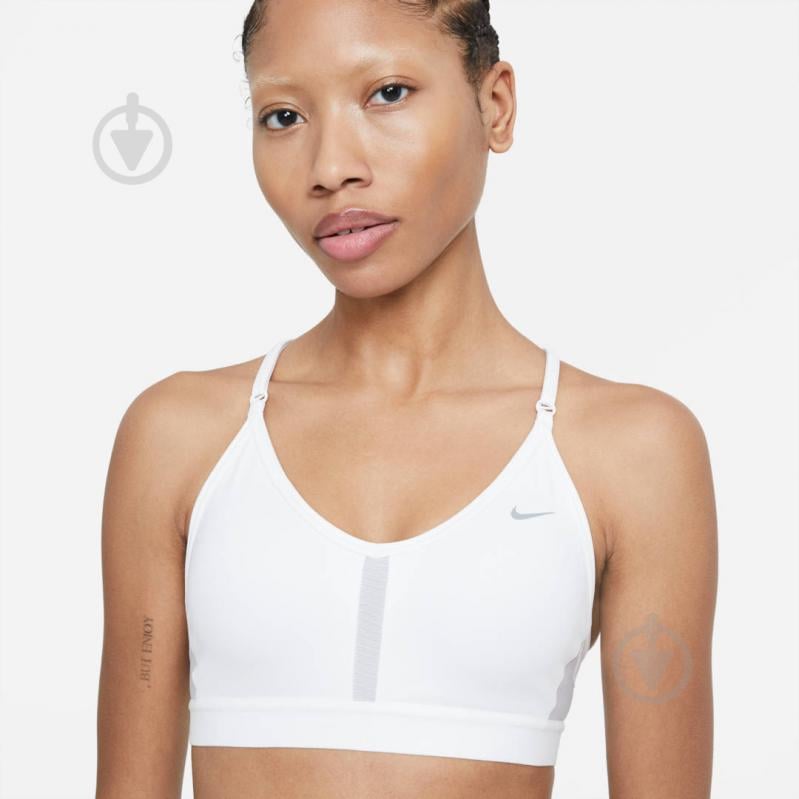 Бра Nike W NK DF INDY V-NECK BRA CZ4456-100 р.XS белый - фото 3