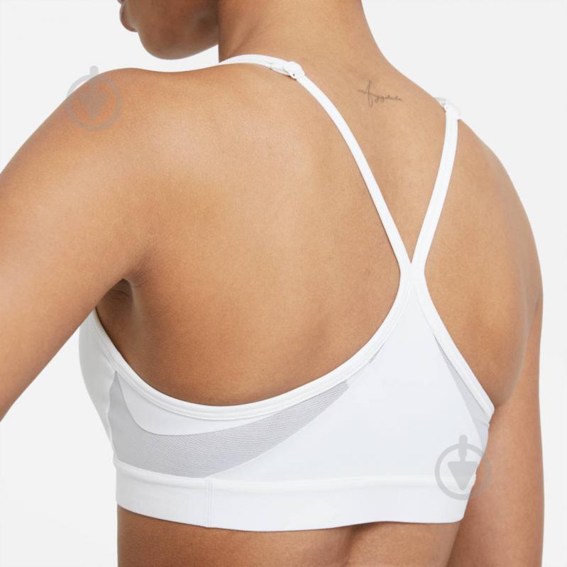 Бра Nike W NK DF INDY V-NECK BRA CZ4456-100 р.XS белый - фото 4