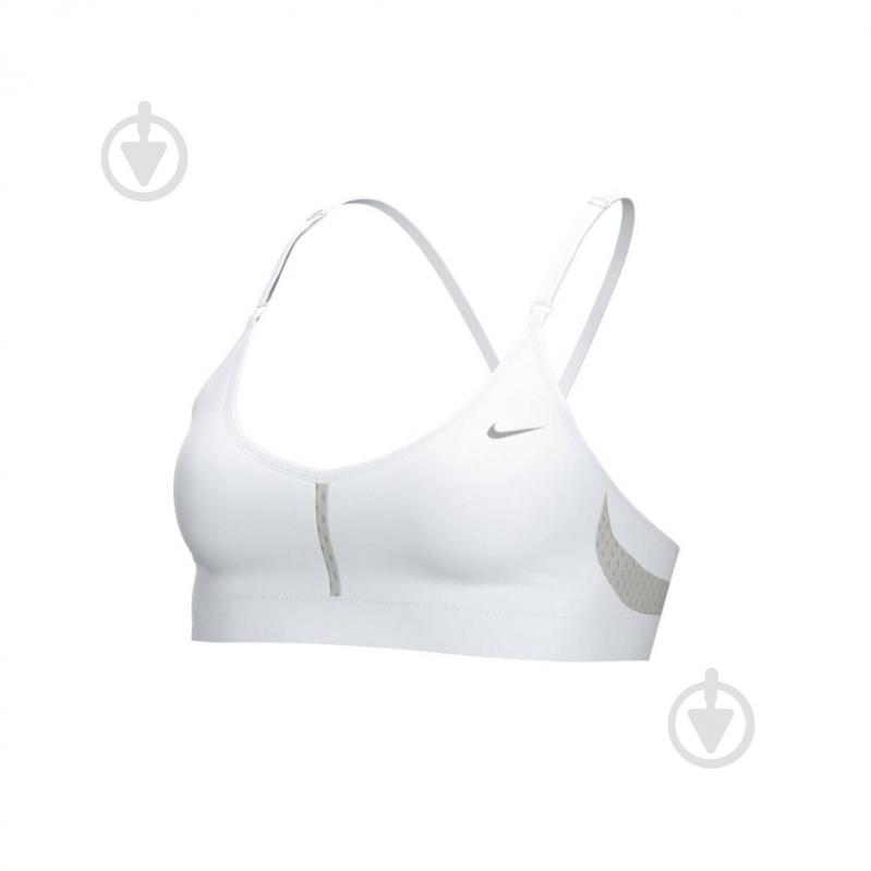 Бра Nike W NK DF INDY V-NECK BRA CZ4456-100 р.XS белый - фото 6