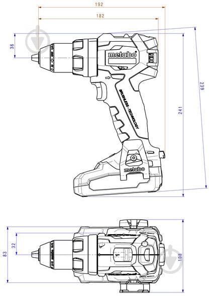 Набор аккумуляторного инструмента Metabo COMBO SET 2.1.12 18 V BL LIHD 685124000 - фото 9