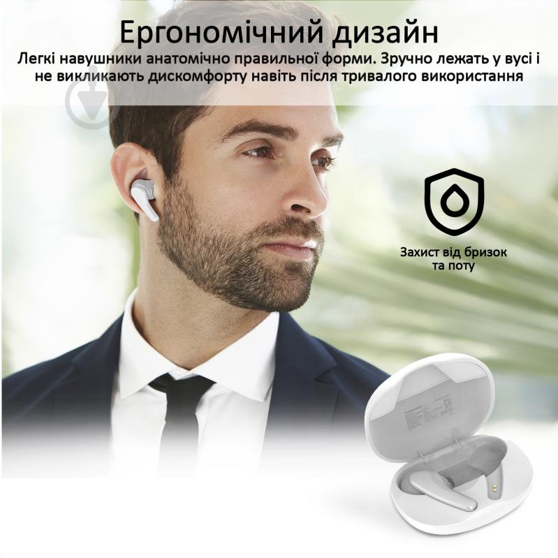 Наушники Promate Autonomy Bluetooth 5 white (autonomy.white) - фото 7