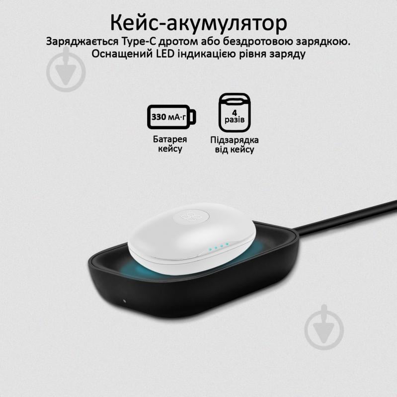 Наушники Promate Autonomy Bluetooth 5 white (autonomy.white) - фото 6
