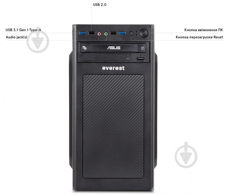 Компьютер Everest Home&Office 1020 (1020_8459) black - фото 4
