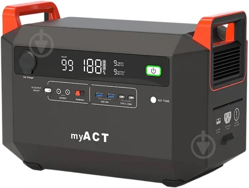ᐉ Зарядная станция myAct AP1002 black (998 Вт·ч) • Купить в Киеве