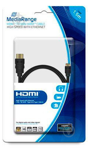 Кабель MediaRange HDMI-HDMI 1,5 м black (MRCS165) - фото 1