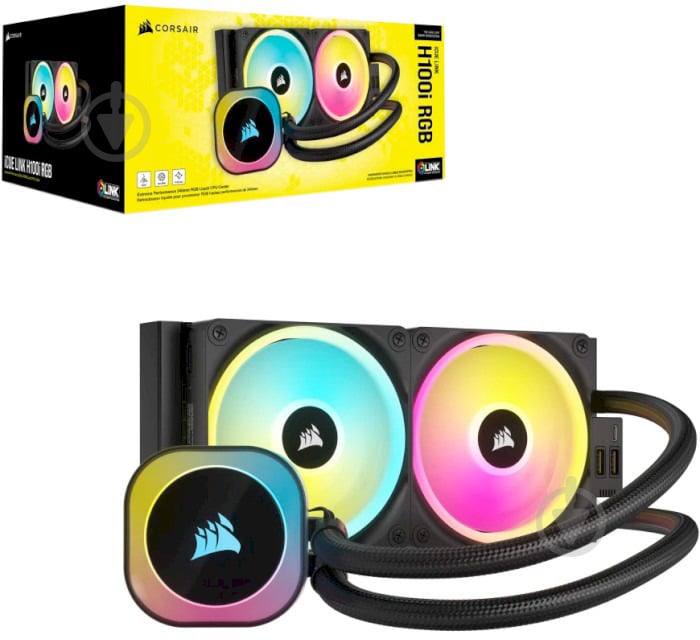 Система водного охлаждения Corsair iCUE Link H100i RGB Liquid CPU Cooler Black (CW-9061001-WW) - фото 9