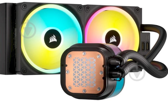 Система водного охлаждения Corsair iCUE Link H100i RGB Liquid CPU Cooler Black (CW-9061001-WW) - фото 5