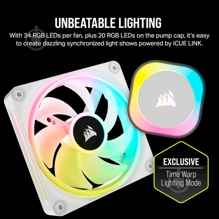 Система водяного охолодження Corsair iCUE Link H100i RGB Liquid CPU Cooler (CW-9061005-WW) White - фото 13