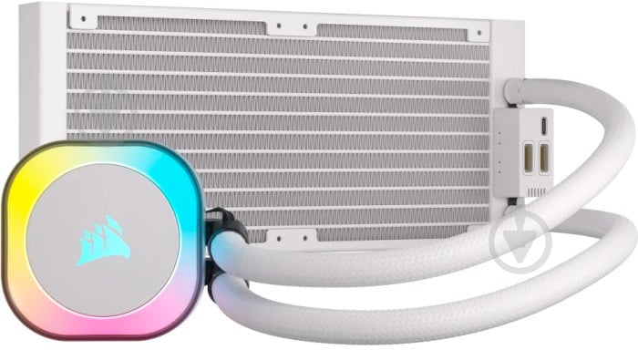 Система водяного охолодження Corsair iCUE Link H100i RGB Liquid CPU Cooler (CW-9061005-WW) White - фото 5