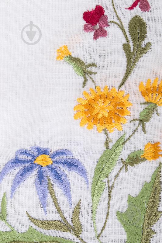 Дорожка (раннер) Полевые цветы 65x65 см белый Гармонiя - фото 2