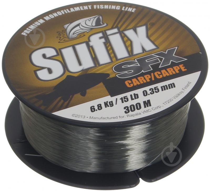 Леска Sufix SFX CARP Self Hang Spool 300м 0,35мм 6,8кг зеленая - фото 2