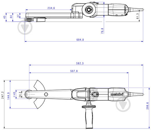 Машина шліфувальна для вузьких місць Metabo KNSE 9-150 SET 602265500 - фото 2