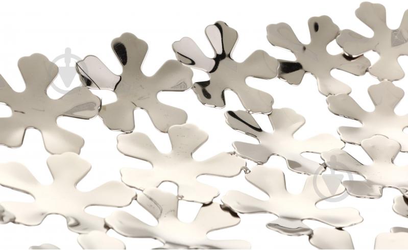 Фруктовница Inari Silver Flowers 32x32x4 см - фото 2