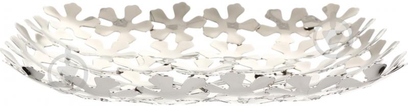Фруктовница Inari Silver Flowers 32x32x4 см - фото 3