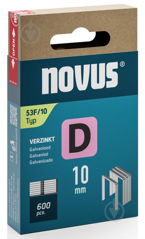 Скоби для ручного степлера Novus 10 мм тип D 600 шт. 042-0790 - фото 1 Скоби для ручного степлера Novus 10 мм тип D 600 шт. 042-0790 - фото 1