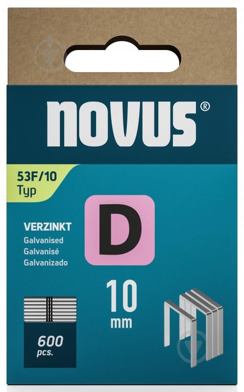 Скоби для ручного степлера Novus 10 мм тип D 600 шт. 042-0790 - фото 2 Скоби для ручного степлера Novus 10 мм тип D 600 шт. 042-0790 - фото 2