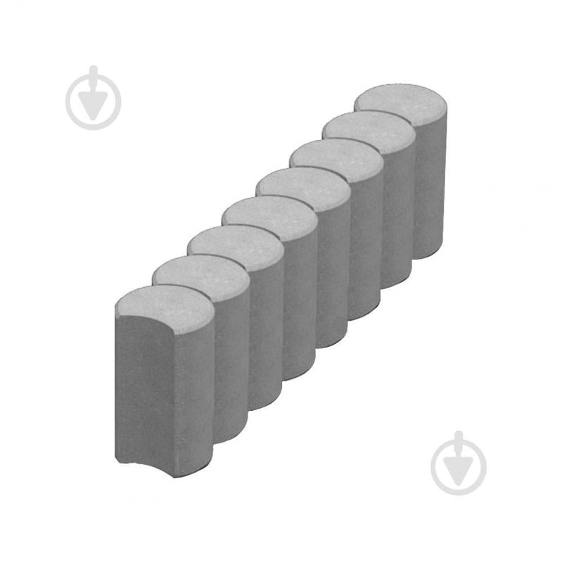 Бордюр Золотий Мандарин парковий круглий повний прокрас (завод) сірий 500х250х80 мм (10408361) - фото 1 Бордюр Золотий Мандарин парковий круглий повний прокрас (завод) сірий 500х250х80 мм (10408361) - фото 1