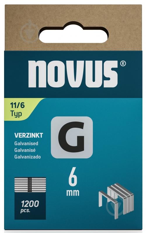 Скоби для ручного степлера Novus 6 мм тип G 1200 шт. 042-0795 - фото 2 Скоби для ручного степлера Novus 6 мм тип G 1200 шт. 042-0795 - фото 2