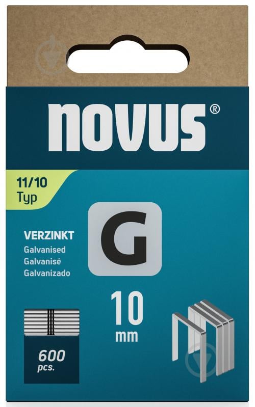 Скоби для ручного степлера Novus 10 мм тип G 600 шт. 042-0797 - фото 2 Скоби для ручного степлера Novus 10 мм тип G 600 шт. 042-0797 - фото 2