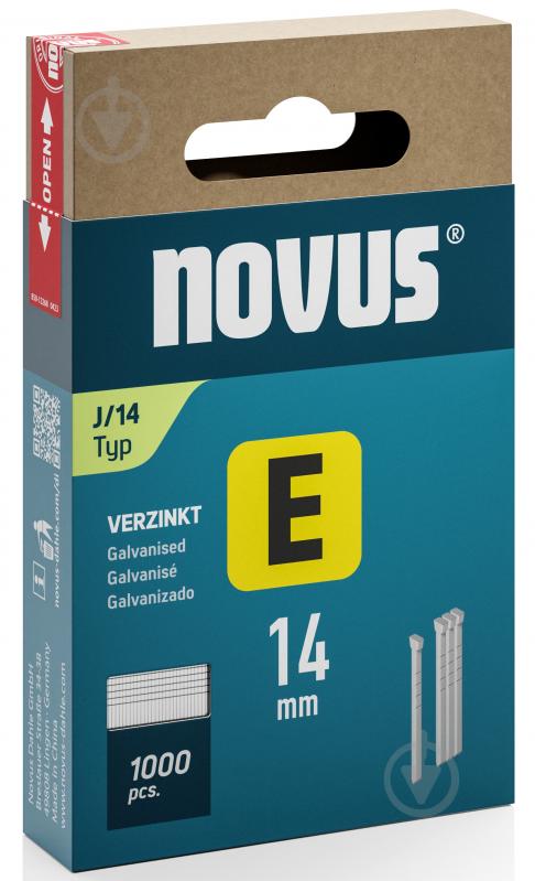 Гвозди для ручного степлера Novus 14 мм тип J 1000 шт. 044-0088 - фото 1 Гвозди для ручного степлера Novus 14 мм тип J 1000 шт. 044-0088 - фото 1