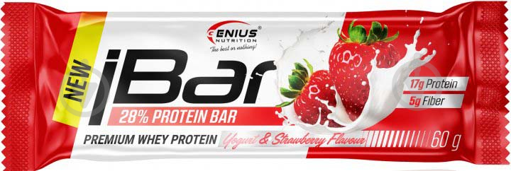 Протеиновый батончик Genius Nutrition iBar Клубника 60 г - фото 1