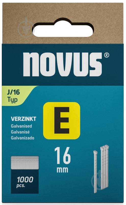 Цвяхи для ручного степлера Novus 16 мм тип J 1000 шт. 044-0089 - фото 2 Цвяхи для ручного степлера Novus 16 мм тип J 1000 шт. 044-0089 - фото 2