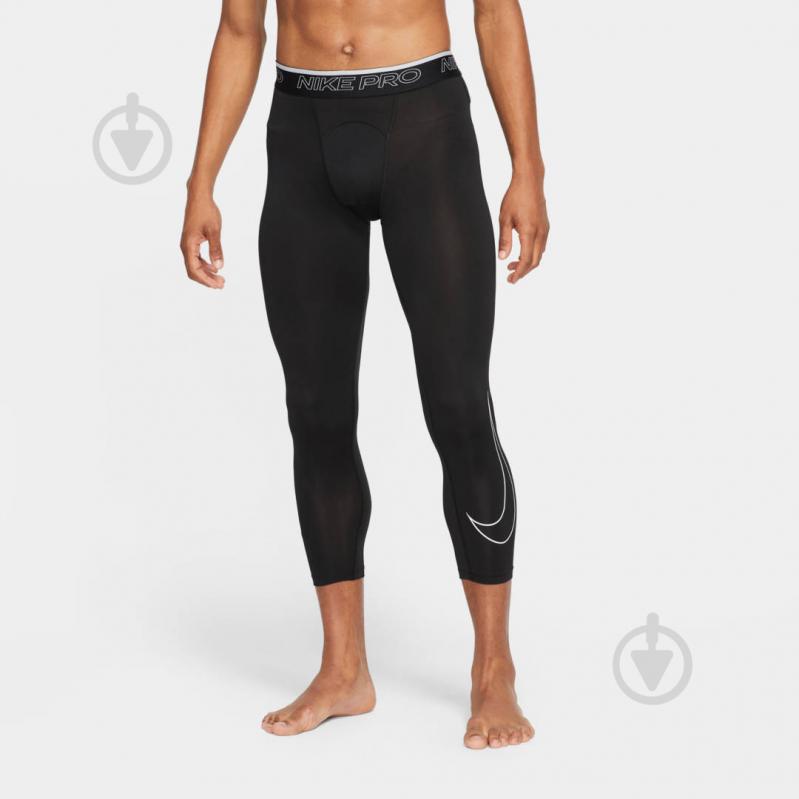 Лосини Nike M NP DF 3QT TIGHT DD1919-010 р.L чорний - фото 1