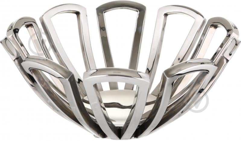 Фруктовница Inari Silver Daisy 26,5x11 см - фото 1 Фруктовница Inari Silver Daisy 26,5x11 см - фото 1