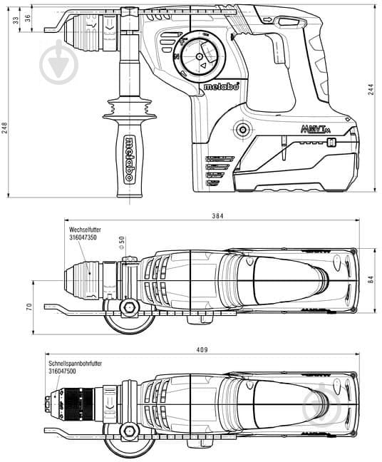 Перфоратор Metabo KHA 36 LTX 600795650 - фото 5