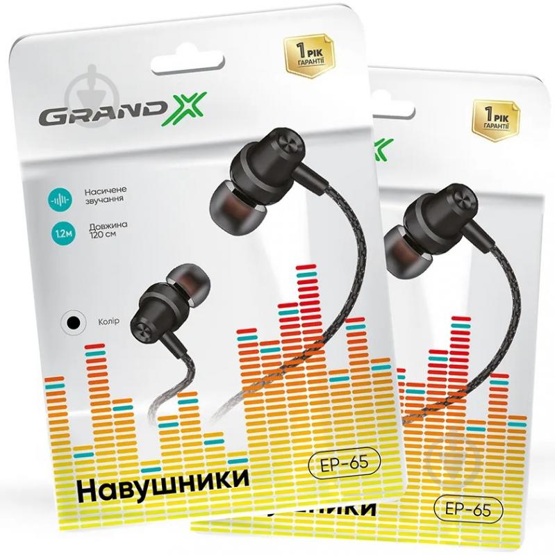 Наушники Grand-X white (EP-65W) - фото 2