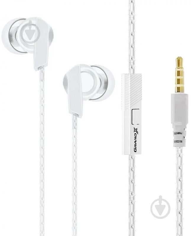 Наушники Grand-X white (EP-66W) - фото 1