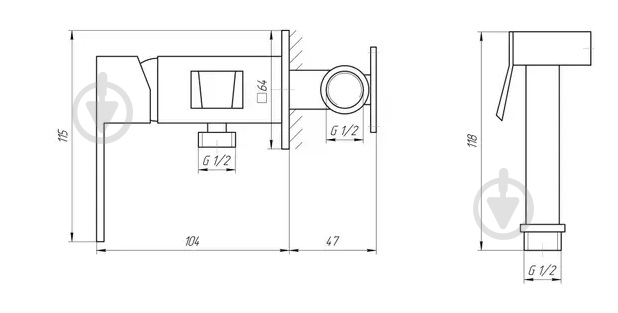 Гигиенический душ TOPAZ LEXI TL 21106-H57 - фото 6 Гигиенический душ TOPAZ LEXI TL 21106-H57 - фото 6