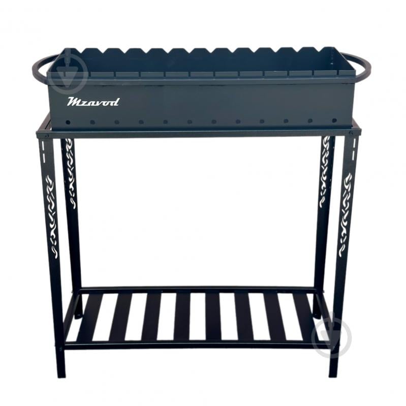 Мангал Metalzavod із розбірною дровницею на 12 шампурів 4 мм - фото 1