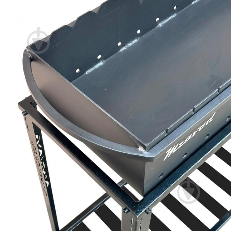Мангал Metalzavod із розбірною дровницею на 12 шампурів 4 мм - фото 4